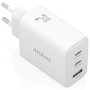 Aisens Cargador de Pared GaN 67W con 2x USB-C y 1x USB-A - Blanco